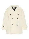 Douuod Double-breasted Buttoned Coat In Neutral