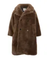 Douuod Double-breasted Coat In Brown