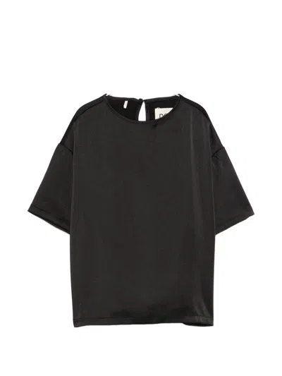 Douuod Kids' Drop-shoulder T-shirt In Black