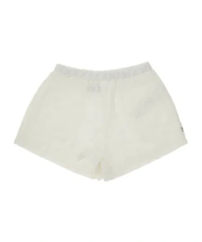 Douuod Elastic Waist Shorts In White