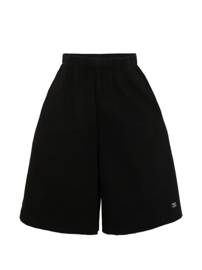 Douuod Elasticated-waist Casual Shorts In Black