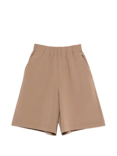 Douuod Kids' Elasticated Waist Shorts In Brown