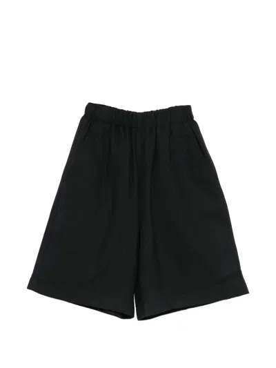 Douuod Kids' Elasticated-waistband Shorts In Black
