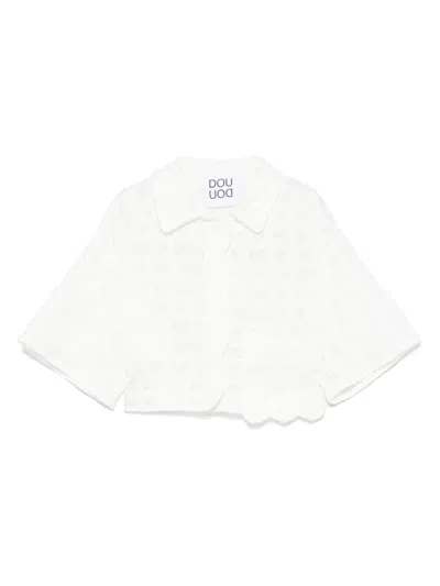 Douuod Kids' Embroidered Shirt In White