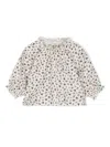 Douuod Eucelade Floral-print Cotton Blouse In Neutrals