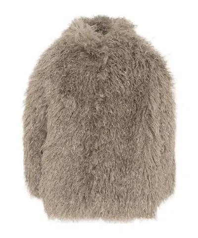 Douuod Faux Fur Coat In Neutral