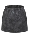 Douuod Elastic Waist Skirt In Grey
