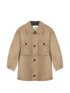 Douuod Flap-pocket Jacket In Brown