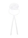 Douuod Floral-appliqué Cotton Headband In White