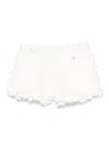 Douuod Shorts Con Applicazione A Fiori In White