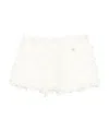 Douuod Shorts Con Applicazione A Fiori In White