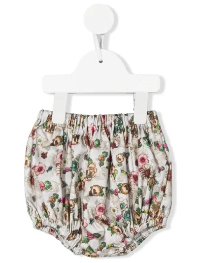 Douuod Babies' Floral-print Bloomers In 灰色