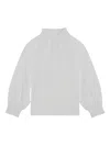 Douuod Frilled High-neck Blouse In White