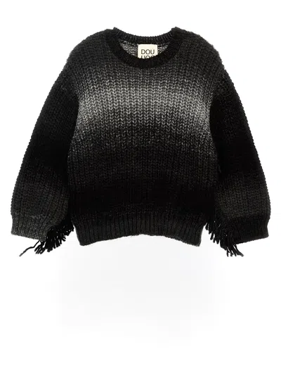 Douuod Kids' Fringed Sweater In Gray