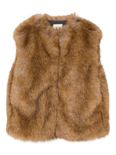 Douuod Kids' Fur Gilet In Brown
