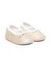 Douuod Glitter Ballet Flats In Gold