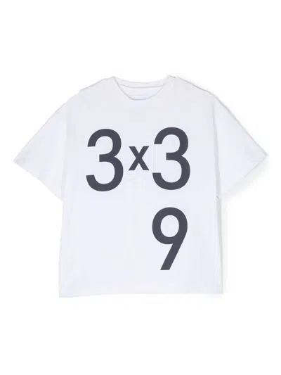 Douuod Kids' Graphic-print Short-sleeved T-shirt In Weiss