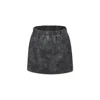 Douuod Elastic Waist Skirt In Grey