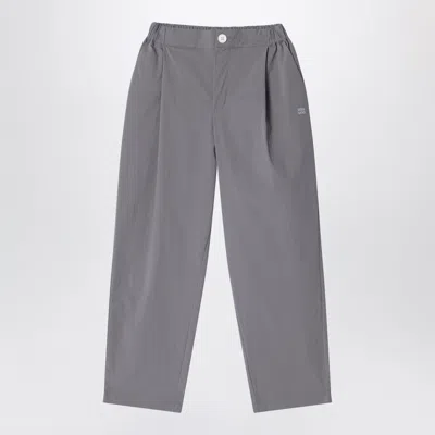 Douuod Grey Trousers In Cotton Blend In Blue