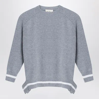 DOUUOD GREY WOOL AND CASHMERE BOLSENA SWEATER
