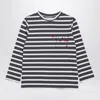 Douuod Grey/white Striped Cotton Jersey