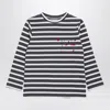Douuod Grey/white Striped Cotton Jersey