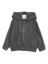 Douuod Hooded Zip-up Jacket In Gray