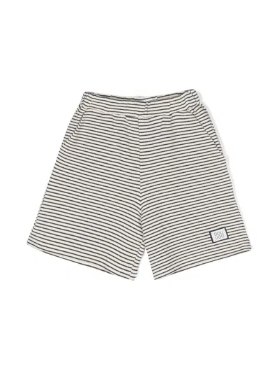 Douuod Kids' Horizontal Stripe-print Shorts In Neutrals