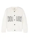 Douuod Intarsia-knit Logo Cardigan In White