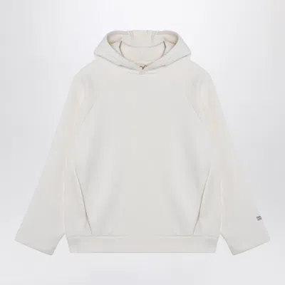 Douuod Ivory Cotton Blend Hoodie In White