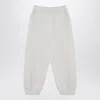 Douuod Ivory Cotton-blend Jogging Trousers In White
