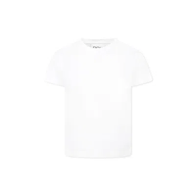 Douuod Kids' Ivory T-shirt For Girl With Logo