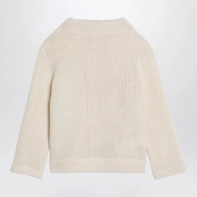 DOUUOD DOUUOD IVORY WOOL BLEND JUMPER