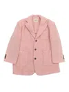 Douuod Long-sleeved Suit Coat In Pink