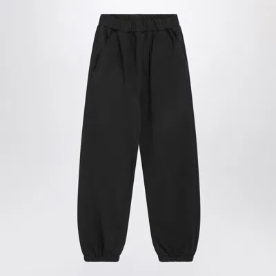 DOUUOD JOGGING TROUSERS IN BLACK COTTON