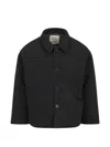 Douuod Kangaroo-pocket Jacket In Black