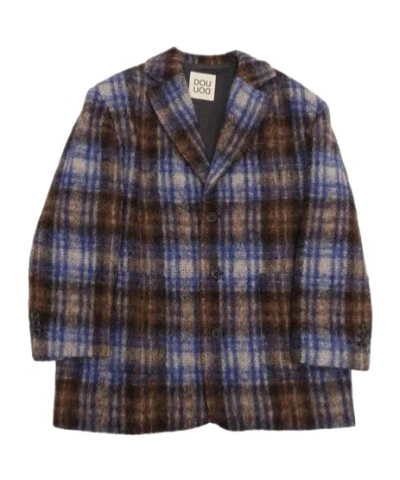 DOUUOD DOUUOD KIDS SINGLE BREASTED CHECKED JACKET