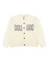 Douuod Intarsia-knit Logo Cardigan In White