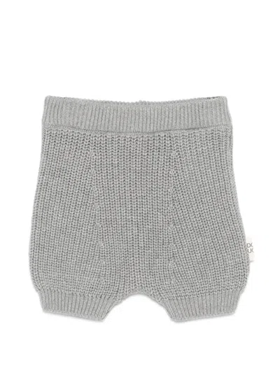 Douuod Babies' Knitted Shorts In Gray
