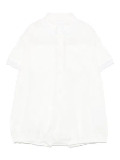 Douuod Kids' Lace-trim Playsuit In White