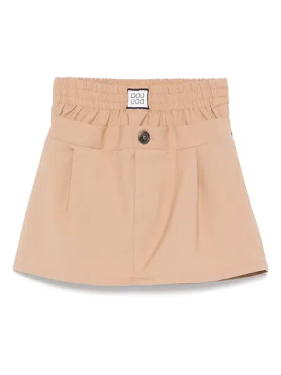 Douuod Kids' Layered-effect Skirt In Beige