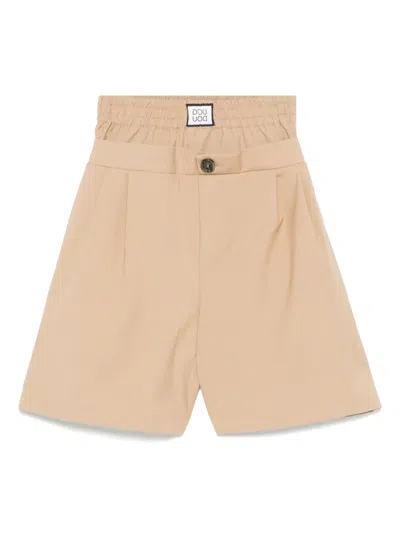 Douuod Kids' Layered Shorts In Beige