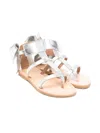 Douuod Leather Sandals In Silver