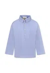 Douuod Light Blue Shirt For Girl With Logo In Light Blue