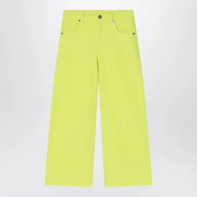 DOUUOD LIME YELLOW COTTON PANTS