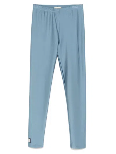 Douuod Kids' Logo-appliqué Leggings In Blue