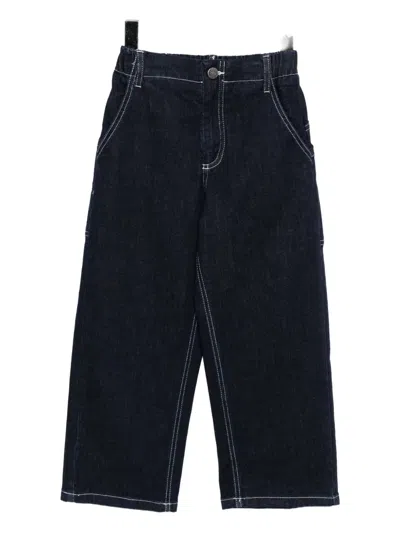 Douuod Kids' Logo-embroidered Jeans In Blue