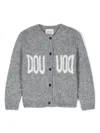Douuod Logo-jacquard Cardigan In Grey