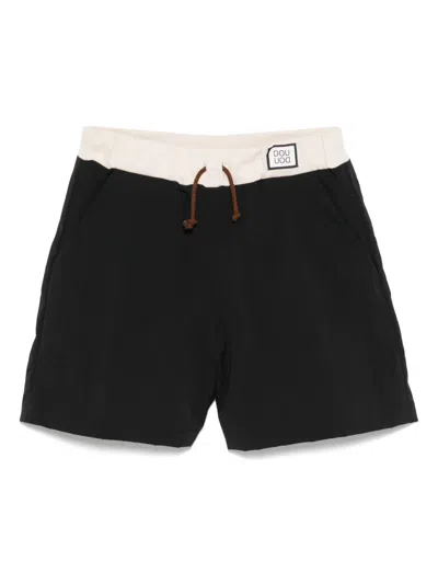 Douuod Kids' Logo-patch Shorts In Black