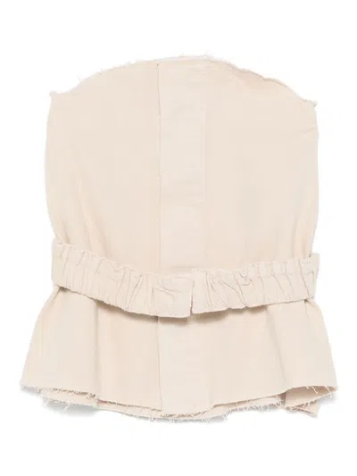 Douuod Kids' Logo-patch Top In Beige